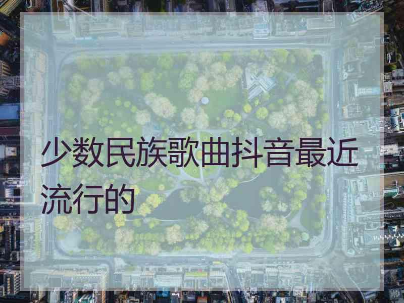 少数民族歌曲抖音最近流行的