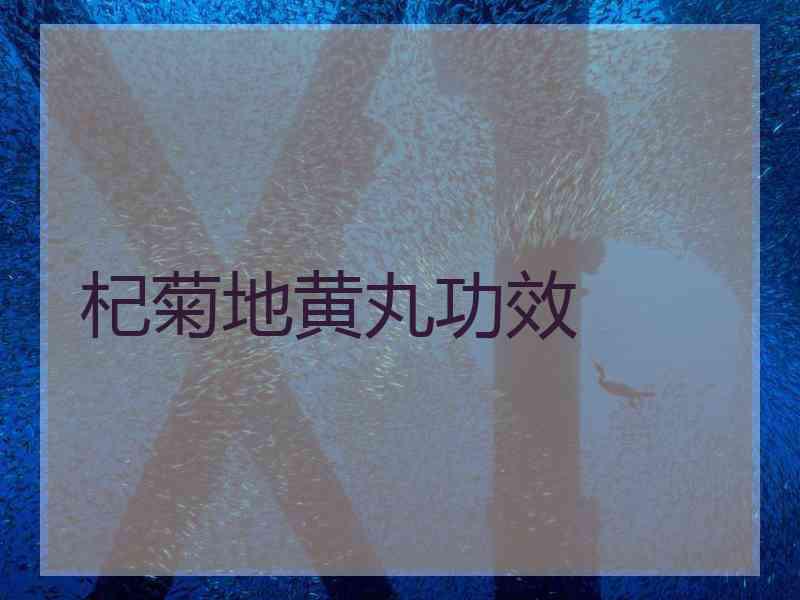 杞菊地黄丸功效