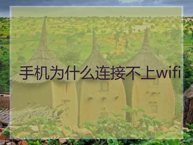 手机为什么连接不上wifi