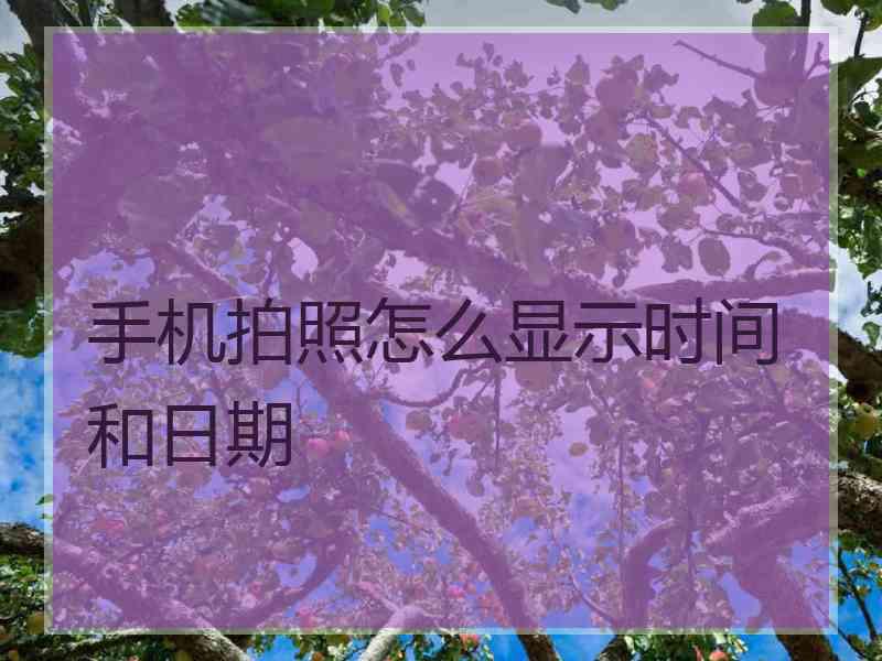 手机拍照怎么显示时间和日期
