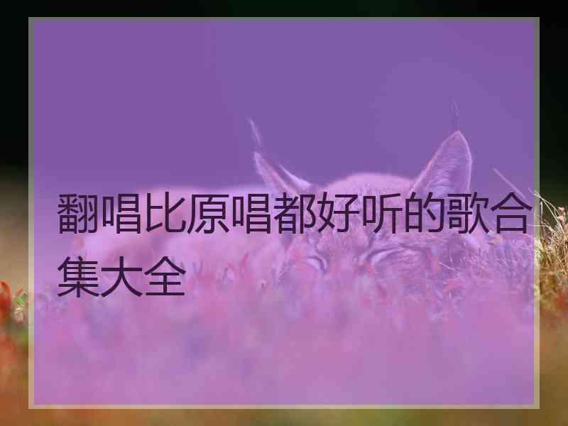 翻唱比原唱都好听的歌合集大全