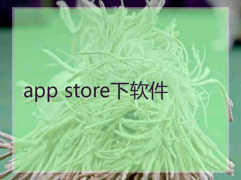 app store下软件