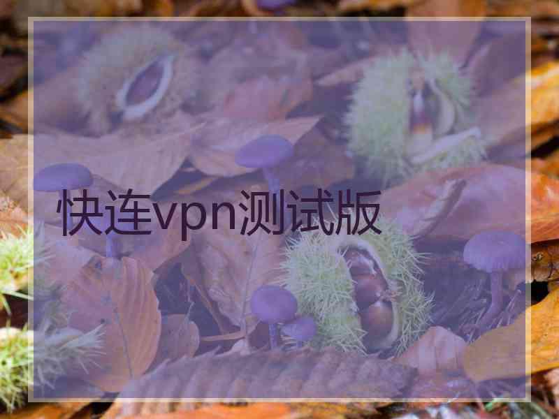 快连vpn测试版