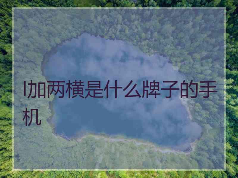l加两横是什么牌子的手机