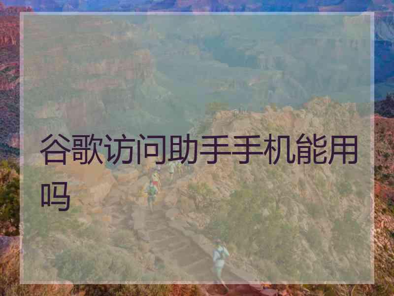 谷歌访问助手手机能用吗
