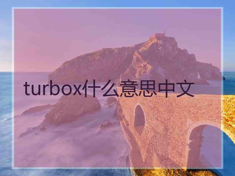 turbox什么意思中文