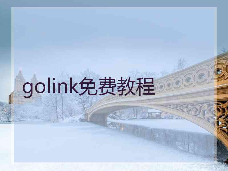 golink免费教程