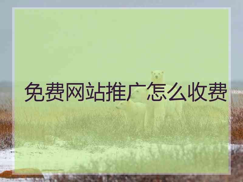 免费网站推广怎么收费