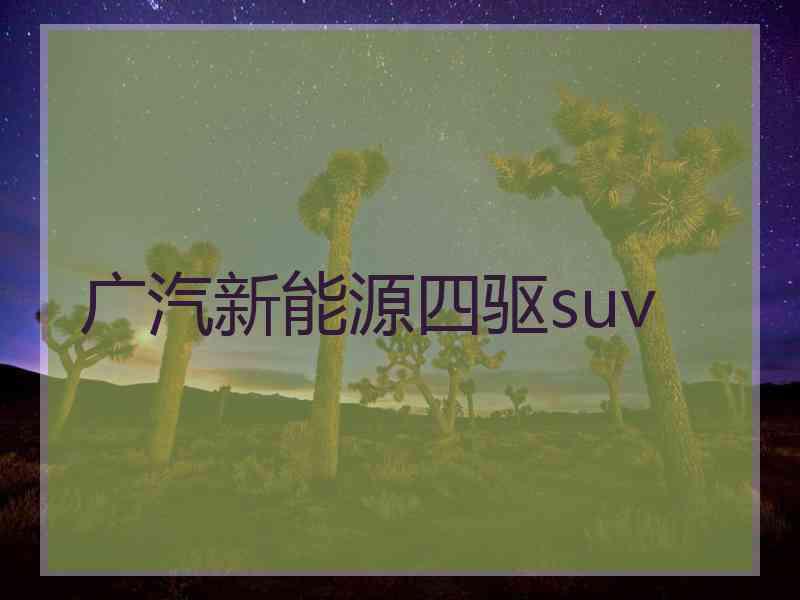 广汽新能源四驱suv