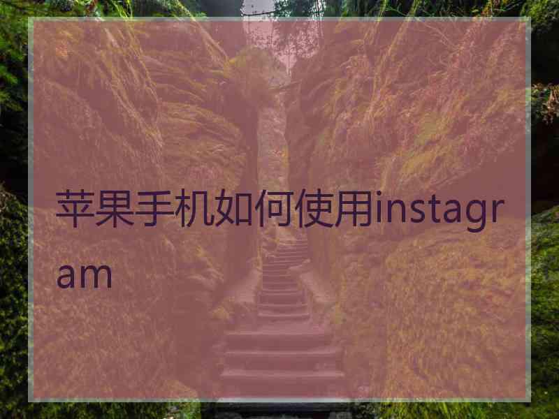 苹果手机如何使用instagram