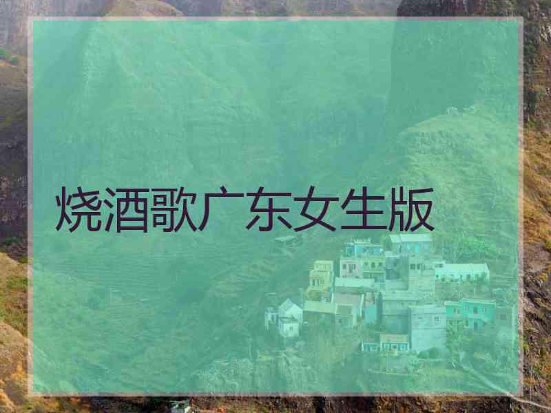 烧酒歌广东女生版
