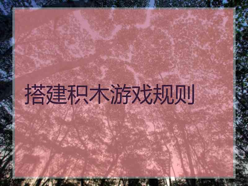 搭建积木游戏规则