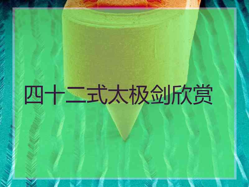 四十二式太极剑欣赏