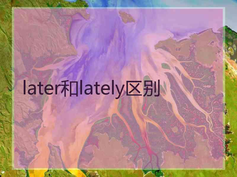 later和lately区别
