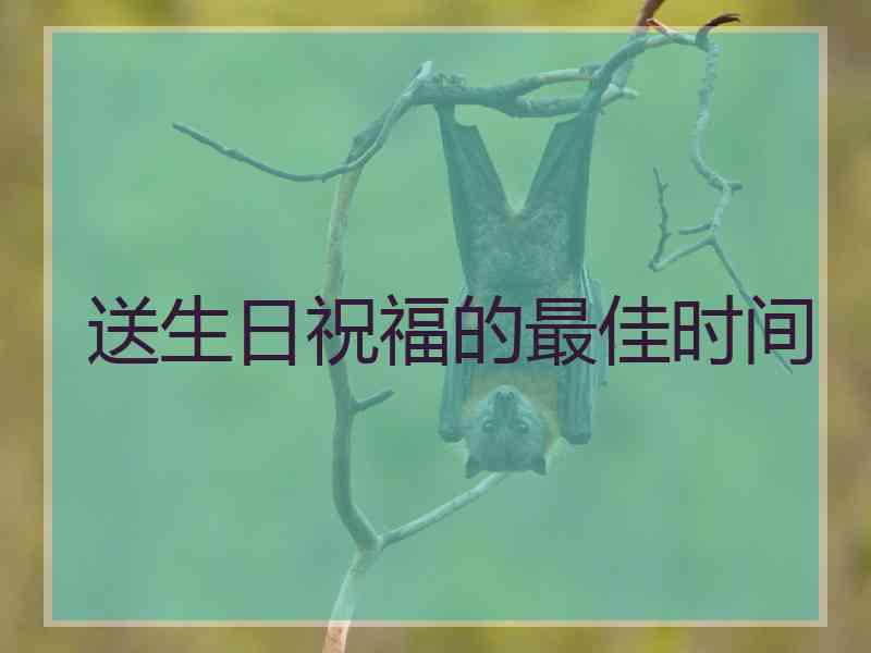 送生日祝福的最佳时间