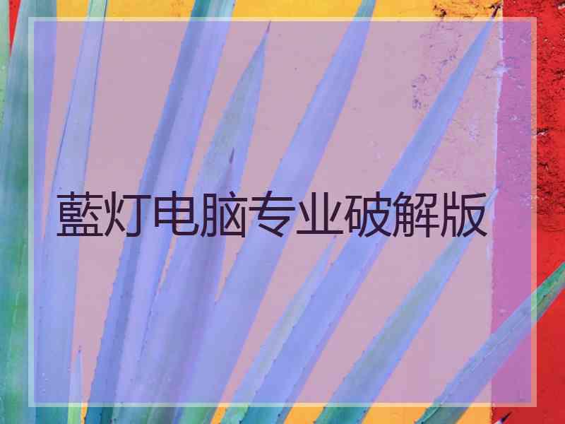 藍灯电脑专业破解版