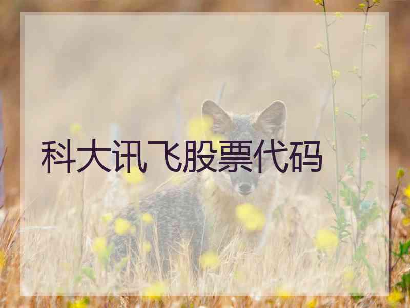 科大讯飞股票代码