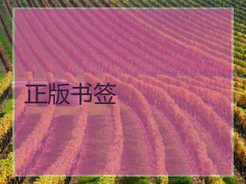 正版书签