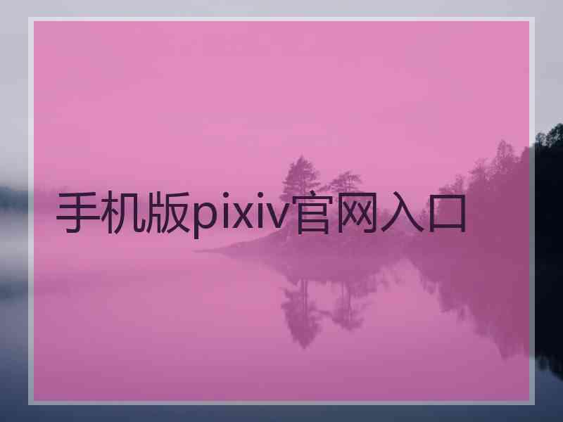 手机版pixiv官网入口