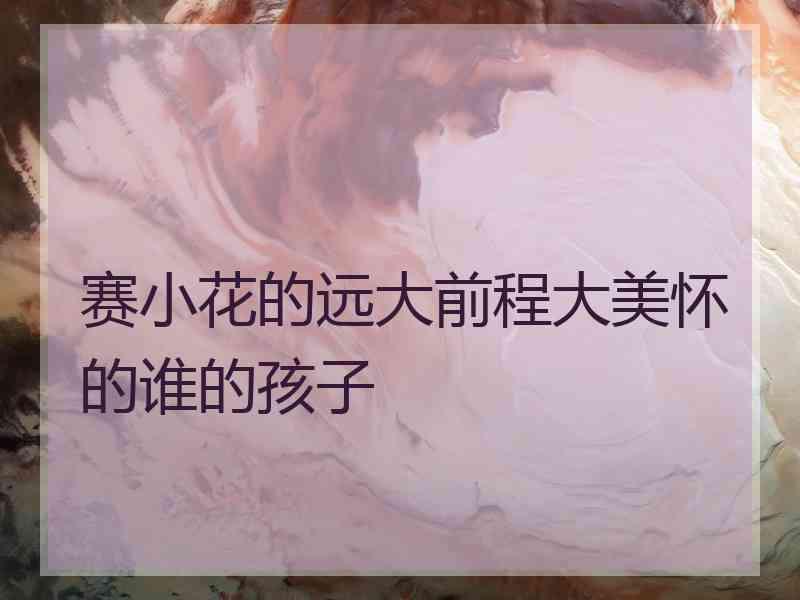 赛小花的远大前程大美怀的谁的孩子