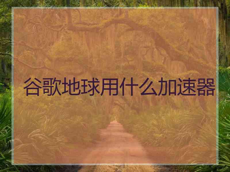 谷歌地球用什么加速器