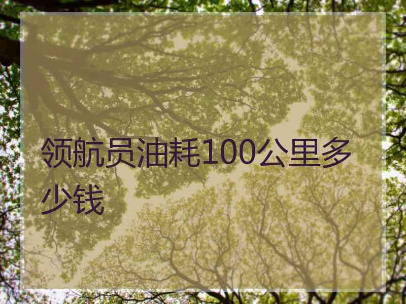 领航员油耗100公里多少钱