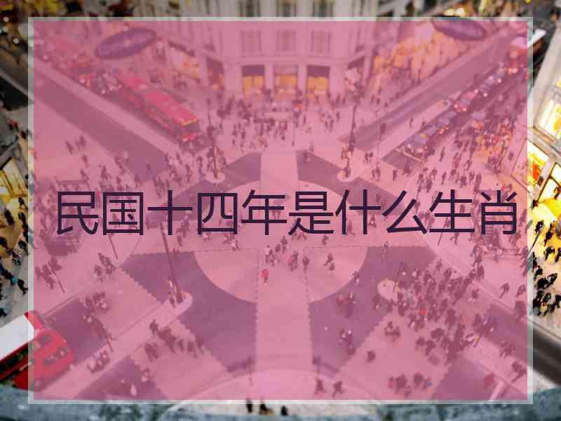 民国十四年是什么生肖