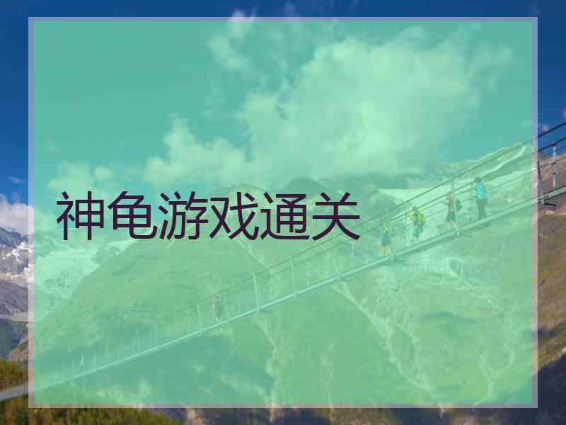 神龟游戏通关