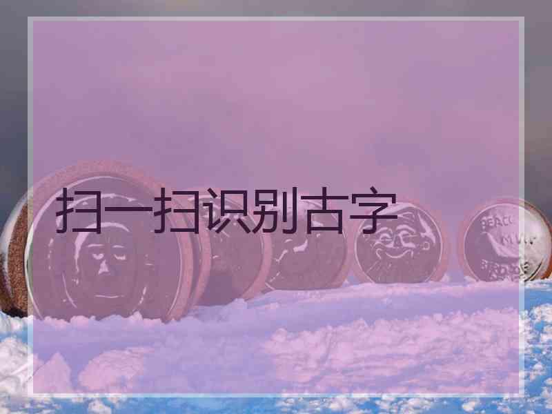 扫一扫识别古字