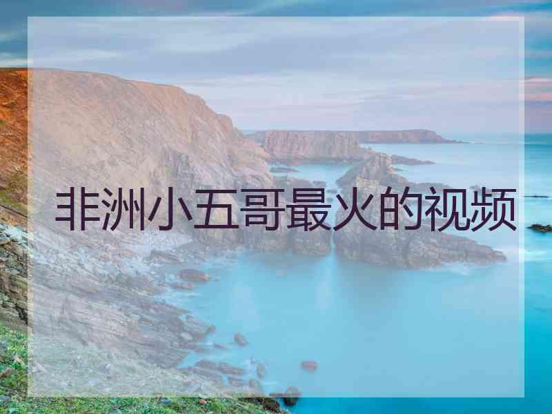 非洲小五哥最火的视频