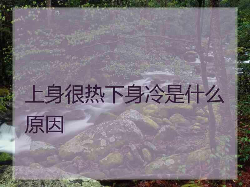 上身很热下身冷是什么原因