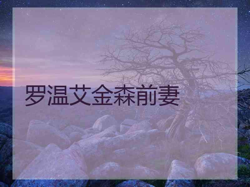 罗温艾金森前妻