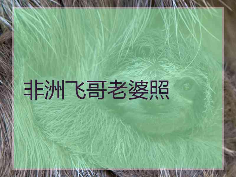 非洲飞哥老婆照