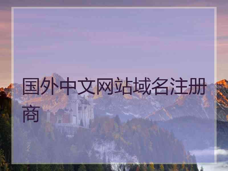 国外中文网站域名注册商