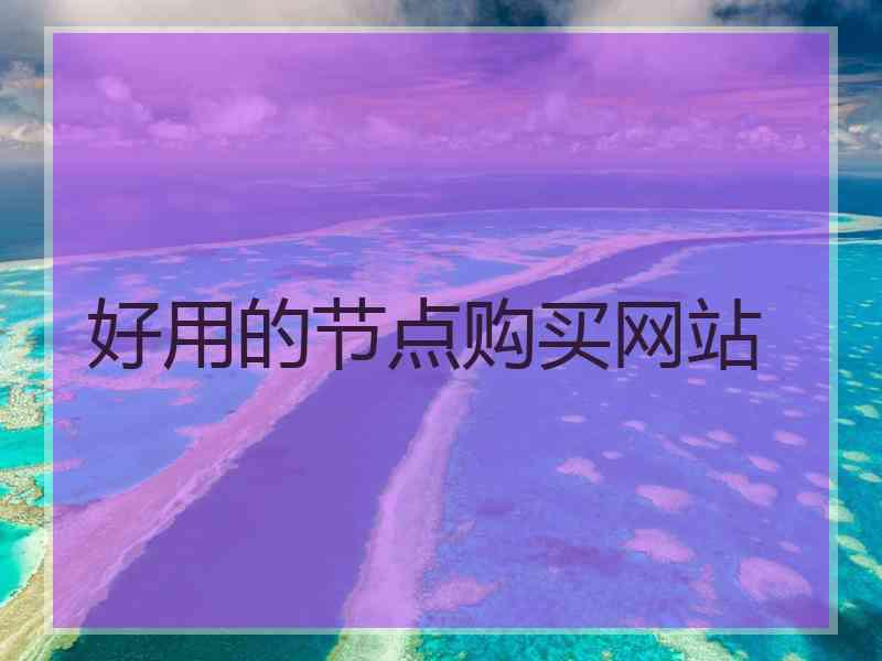 好用的节点购买网站