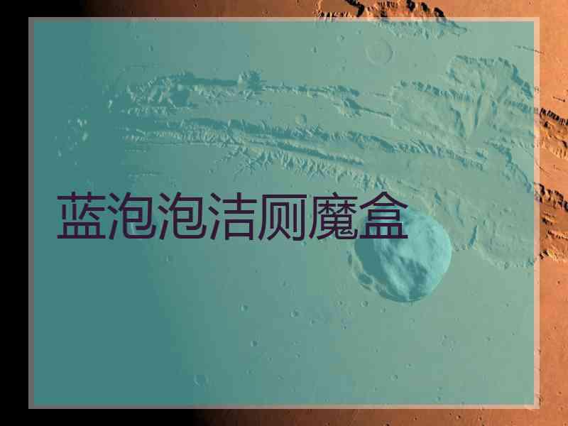 蓝泡泡洁厕魔盒