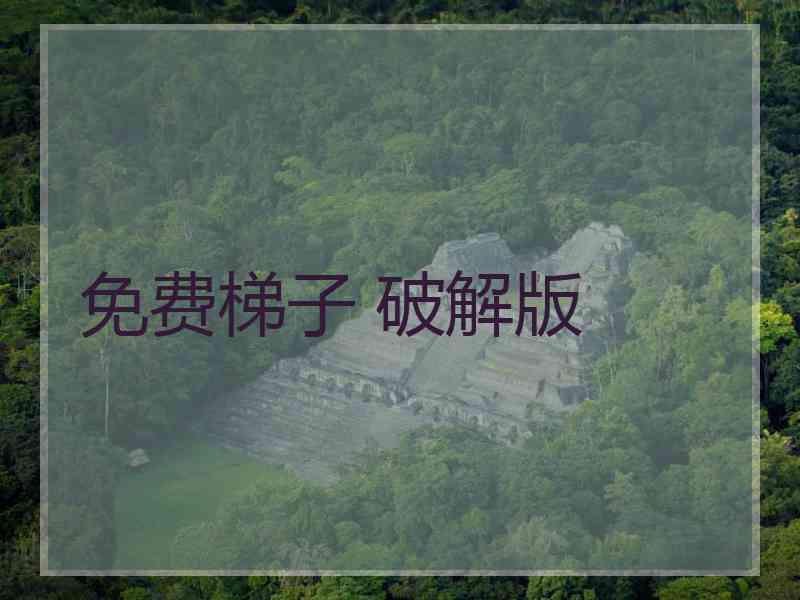 免费梯子 破解版