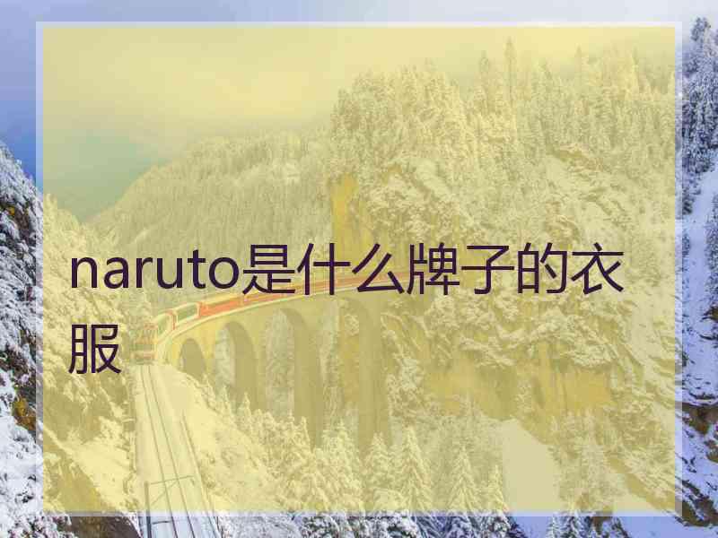 naruto是什么牌子的衣服