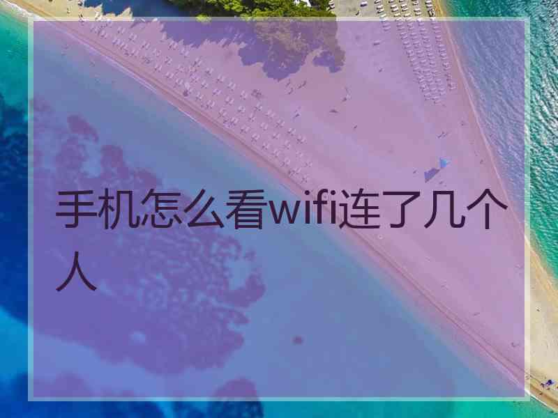 手机怎么看wifi连了几个人