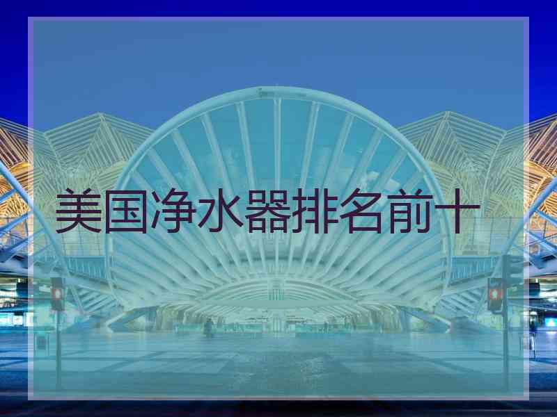 美国净水器排名前十