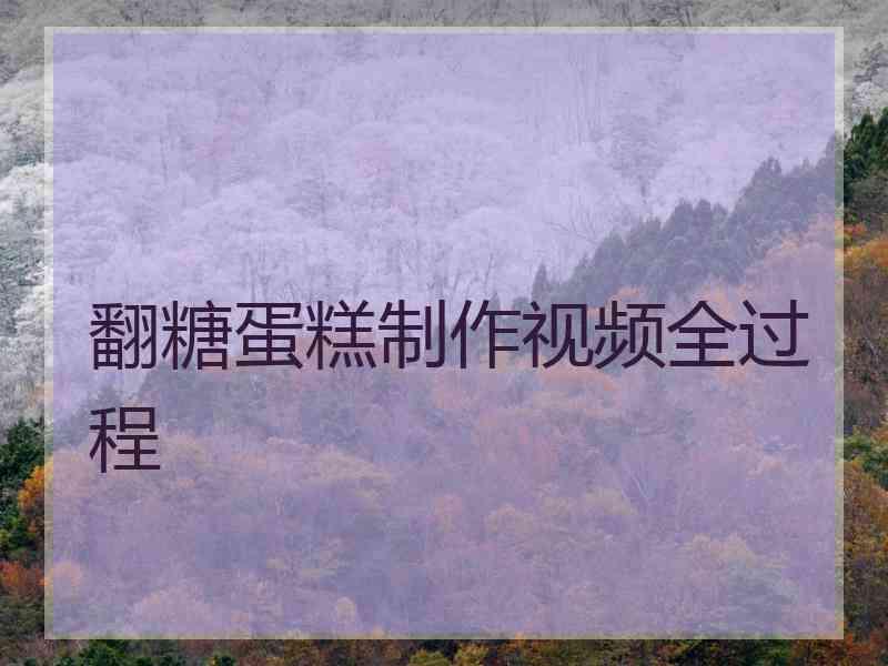 翻糖蛋糕制作视频全过程