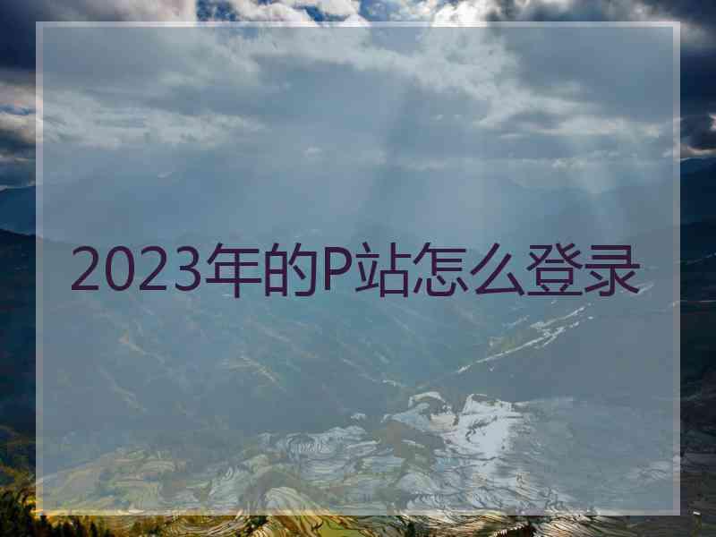 2023年的P站怎么登录