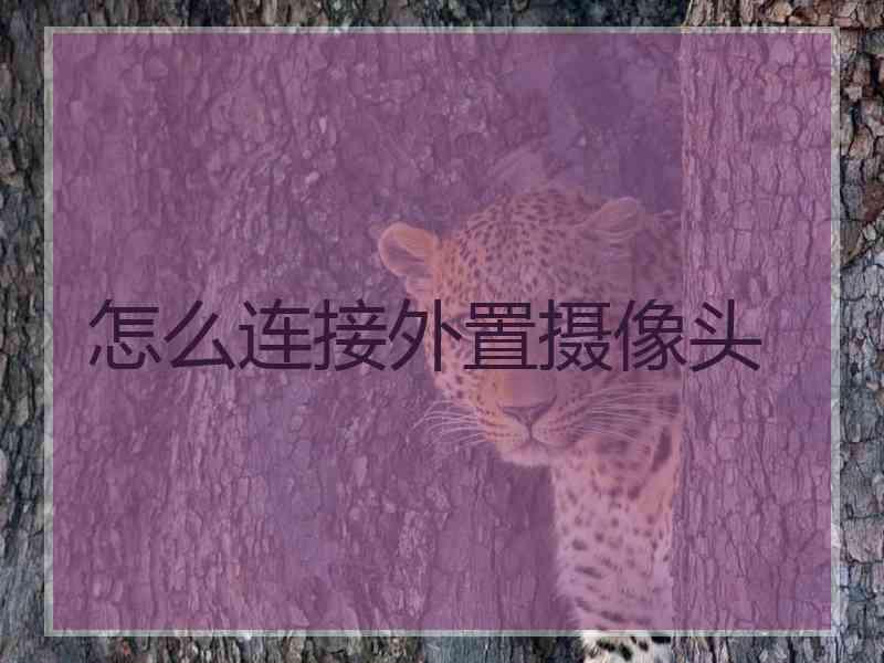 怎么连接外置摄像头