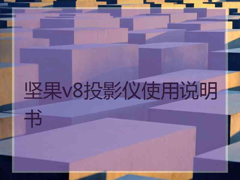 坚果v8投影仪使用说明书