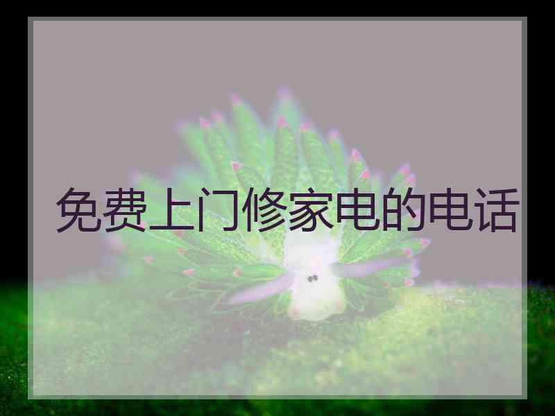 免费上门修家电的电话