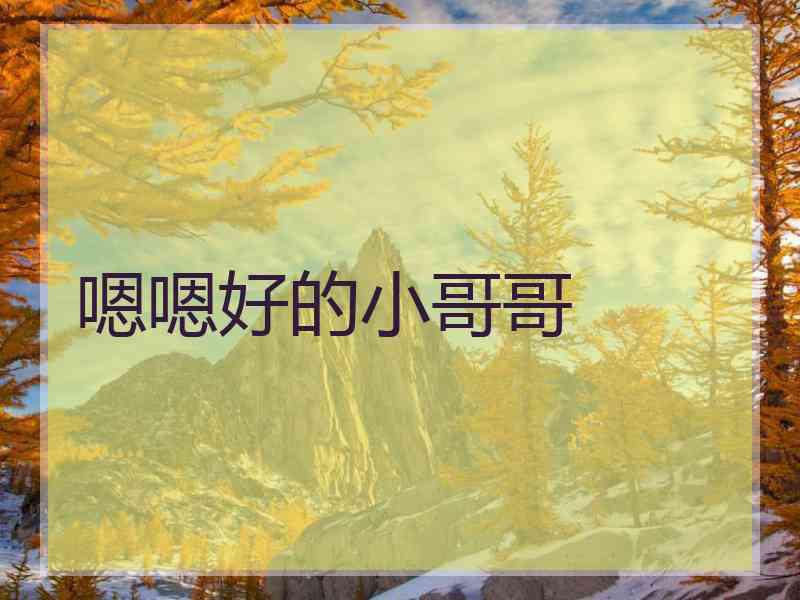 嗯嗯好的小哥哥