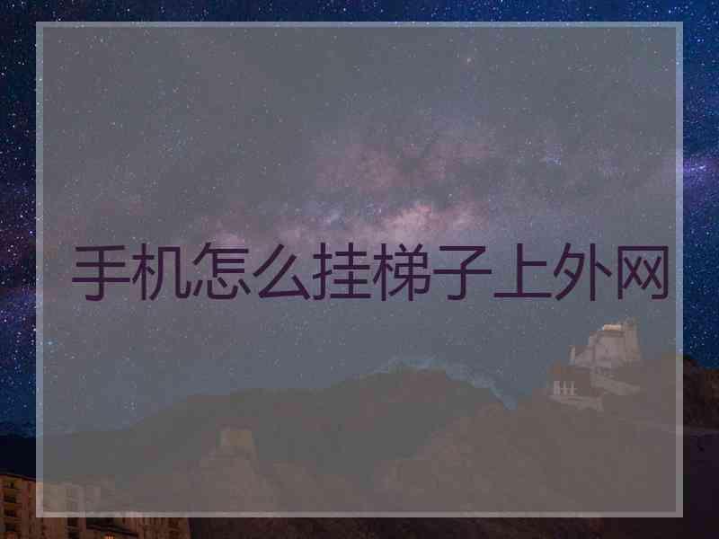 手机怎么挂梯子上外网