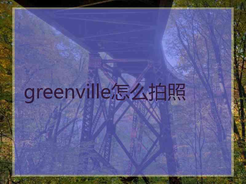 greenville怎么拍照
