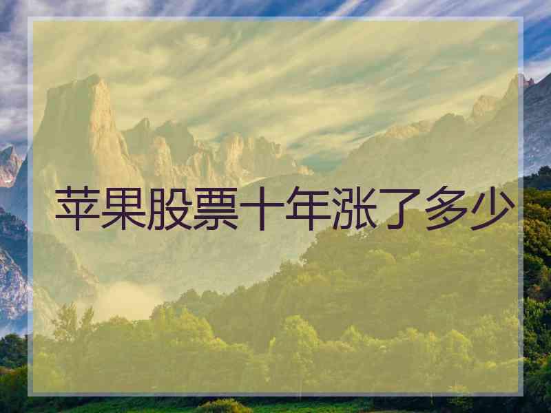 苹果股票十年涨了多少