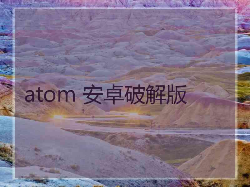 atom 安卓破解版